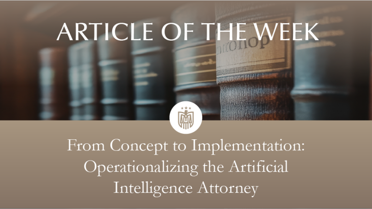 The Artificial Intelligence Attorney (AIA)